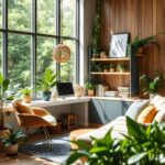 natural workspace at home