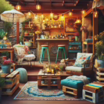 shabby chic boho refurbished reimagined repurposed backyard retreat