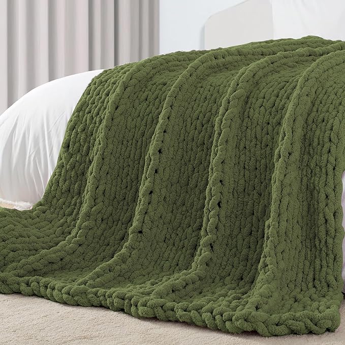 green soft throw